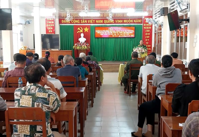 CÔNG AN PHƯỜNG MỸ THẠNH TỔ CHỨC TUYÊN TRUYỀN PHÒNG CHÁY CHỮA CHÁY, PHÒNG NGỪA TỘI PHẠM NĂM 2025